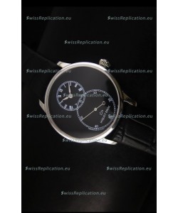 Jaquet Droz Grande Seconde Black Enamel Stainless Steel Case Watch in Black Dial