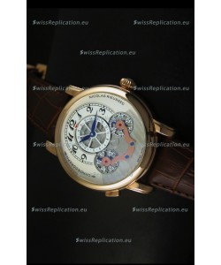 Mont Blanc Nicolas Riessec Rose Gold Case in White Dial