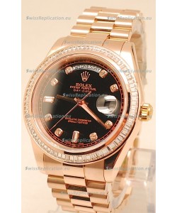 Rolex Day Date II Rose Gold Japanese Replica Watch