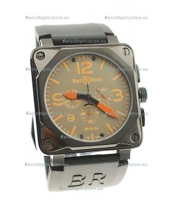 Bell and Ross BR01-94 Edition Japanese PVD Watch in Orange Markers