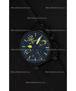 Bell and Ross BR01-94 7750 Swiss Watch in Yellow Markings