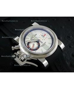 Graham Chronofighter Oversize Swiss Replica Watch in Silver Dial