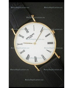 Patek Philippe Calatrava Japanese Quaartz Watch in White Dial