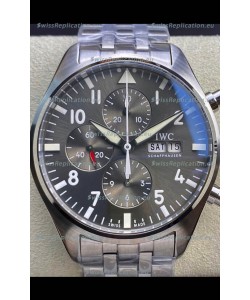 IWC Pilot Chronograph Edition Grey Dial in 904L Steel Casing 1:1 Mirror Replica Watch