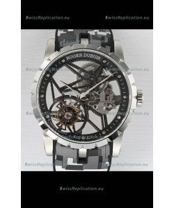 Roger Dubuis Excalibur Spider Flying Tourbillon Skeleton Steel Casing 42MM 1:1 Mirror Swiss Watch