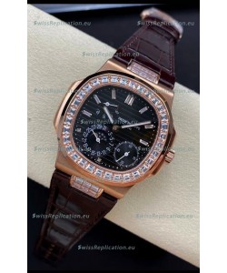 Patek Philippe Nautilus 5712R 1:1 Quality Swiss Replica Watch in Black Dial