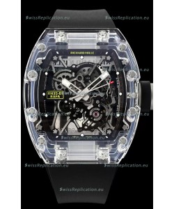 Richard Mille RM35-01 Rafael Nadal Transparent Sapphires Casing with Genuine Tourbillon Super Clone Watch