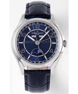 Vacheron Constantin Fiftysix Complete Calendar Swiss Replica Watch in Blue Dial 