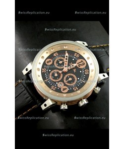B.R.M.0011G6 Japanese Replica Quartz Watch in Black&Rose Gold Dial