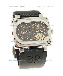Bell and Ross BR Minuteur Tourbillon PVD Japanese Watch in Rose Gold Markers