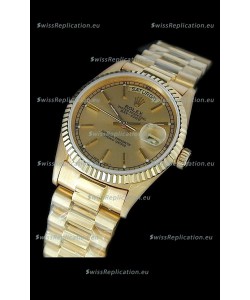 Rolex Replica Day Date Japanese Mens Gold Watch