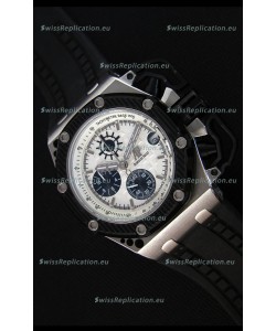 Audemars Piguet Royal Oak Survivor Chronograph Swiss Quartz Watch in White Dial