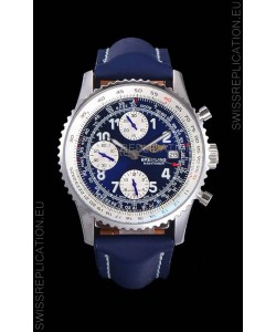 Breitling Navitimer Chronograph 41MM Swiss Replica Watch Blue Dial in 904L Steel Casing