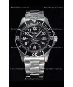 Breitling SuperOcean II 44mm 904L Steel Case 1:1 Mirror Replica Watch in Black Dial 