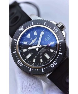 Breitling SuperOcean 44 Special Steel - Mariner Blue Swiss Replica Watch with Rubber Strap