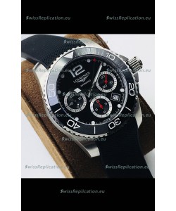 Longines HydroConquest Automatic Chronograph 1:1 Swiss Replica Black Dial Watch 