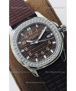 Patek Philippe Aquanaut 5067A Swiss Replica Brown Dial in Stainless Steel Diamonds Bezel 35MM