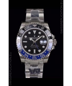 Rolex GMT Masters Batman Japanese Replica Movement Watch in Oyster Strap 