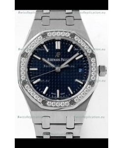 Audemars Piguet Royal Oak Swiss Automatic 34MM Swiss Watch Blue Dial - 1:1 Mirror Replica Edition